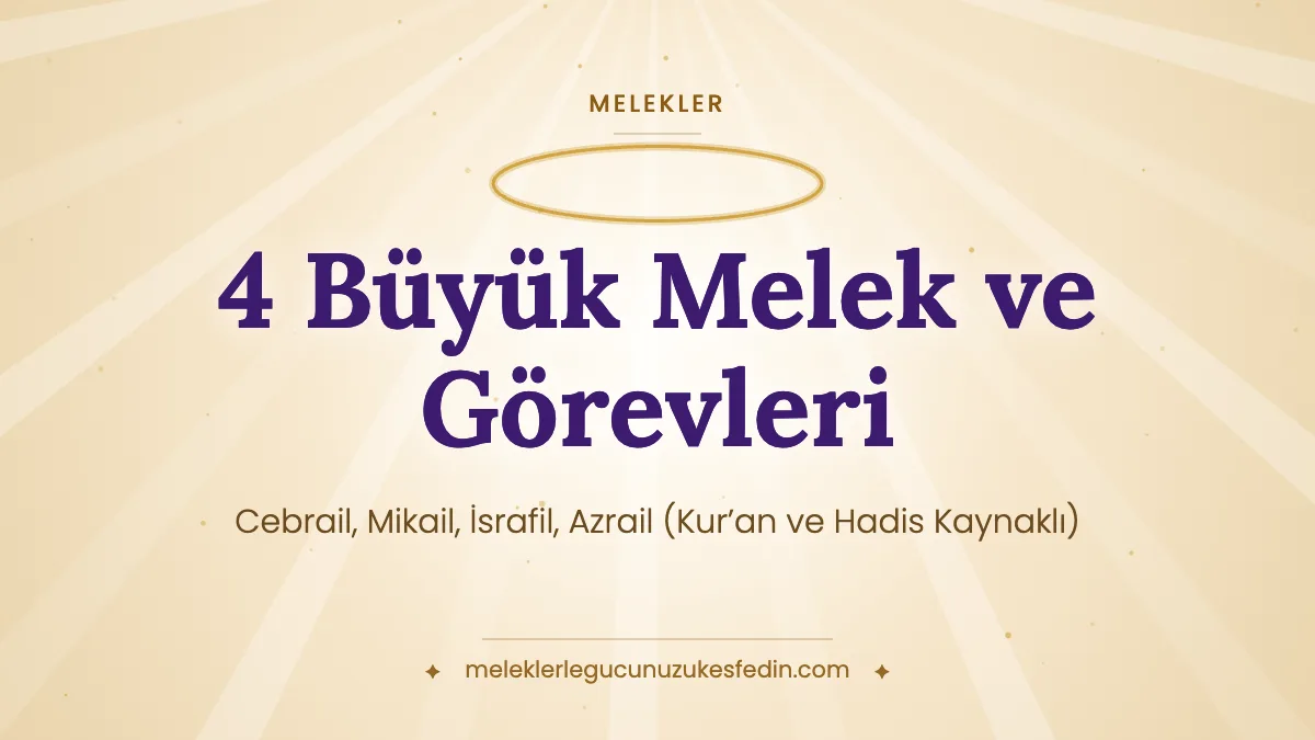 4 Büyük Melek ve Görevleri: Cebrail, Mikail, İsrafil, Azrail (Kur’an ve Hadis Kaynaklı)