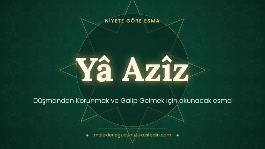 Düşmandan Korunmak ve Galip Gelmek için Okunacak Esma: Hangi Esma Kaç Kere Okunur?