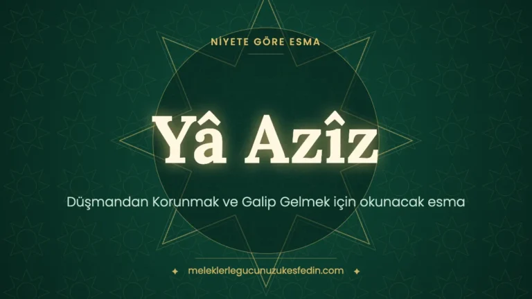 Düşmandan Korunmak ve Galip Gelmek için Okunacak Esma: Hangi Esma Kaç Kere Okunur?