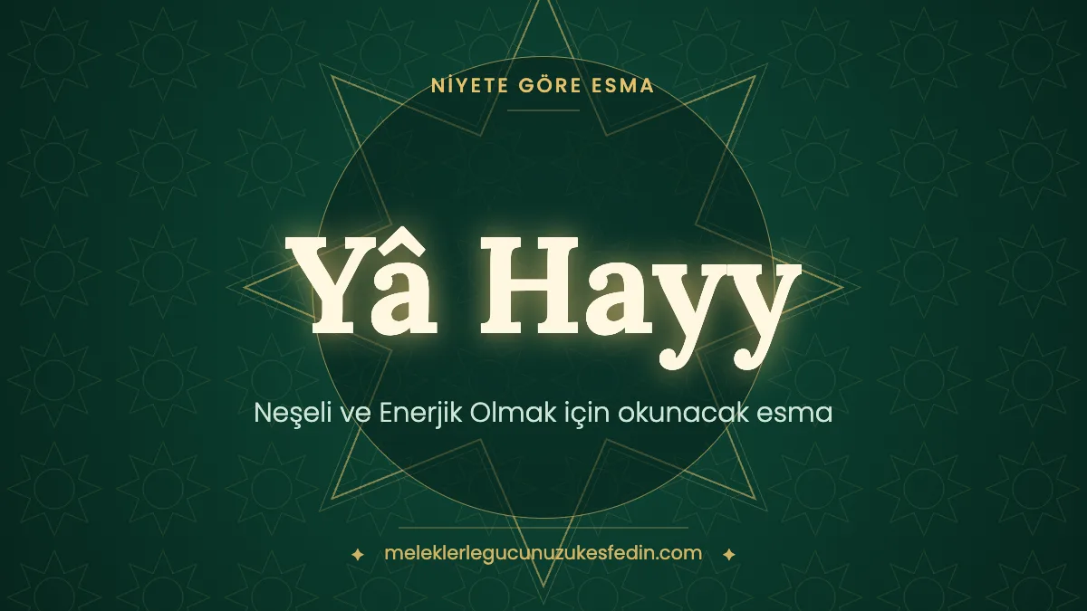 Neşeli ve Enerjik Olmak için Okunacak Esma: Hangi Esma Kaç Kere Okunur?
