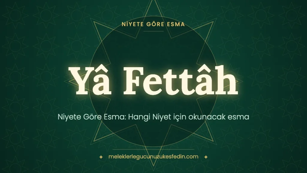 Niyete Göre Esma: Hangi Niyet için Hangi Esma Okunur? (32 Niyet)