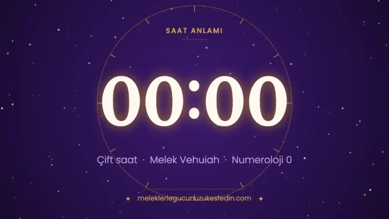 00.00 Saat Anlamı: Aşk, Melek ve Numeroloji Mesajı