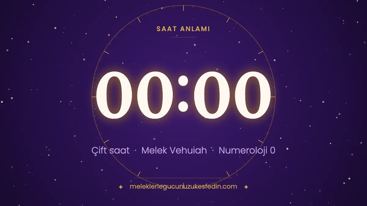 00.00 Saat Anlamı: Aşk, Melek ve Numeroloji Mesajı