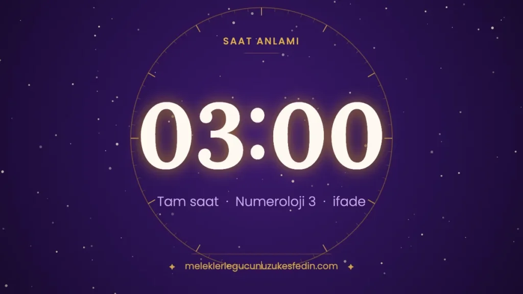 03.00 saat anlamı: ifade, yaratıcılık ve neşe — numeroloji 3