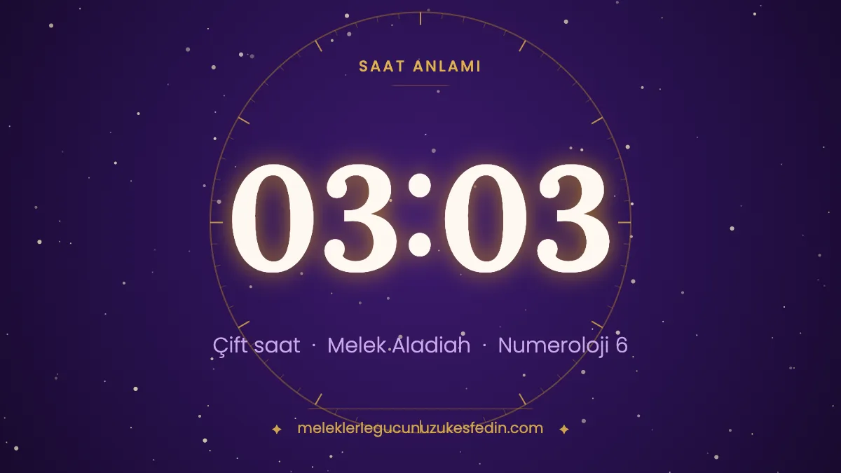 03.03 Saat Anlamı: Aşk, Melek ve Numeroloji Mesajı