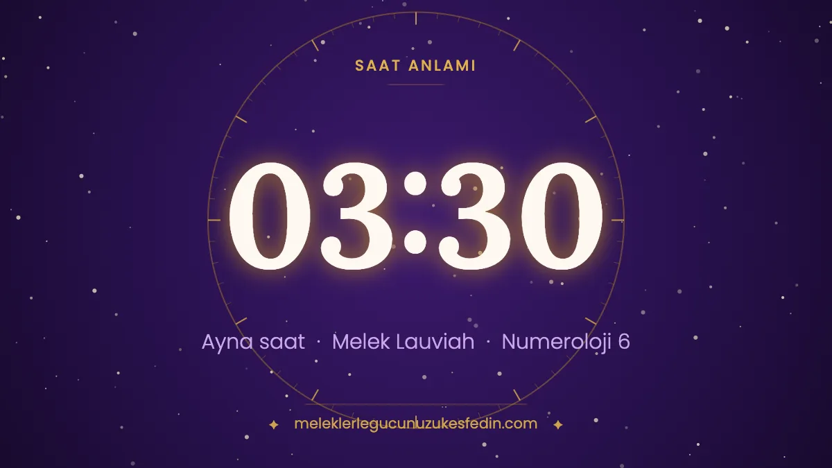 03.30 Saat Anlamı: Aşk, Melek ve Numeroloji Mesajı