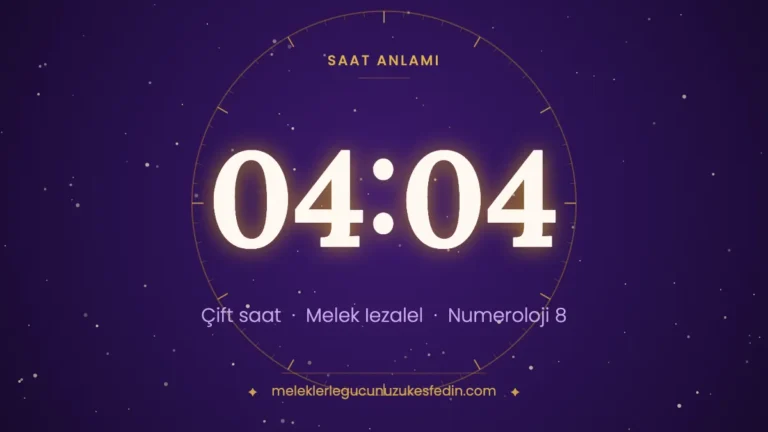 04.04 Saat Anlamı: Aşk, Melek ve Numeroloji Mesajı