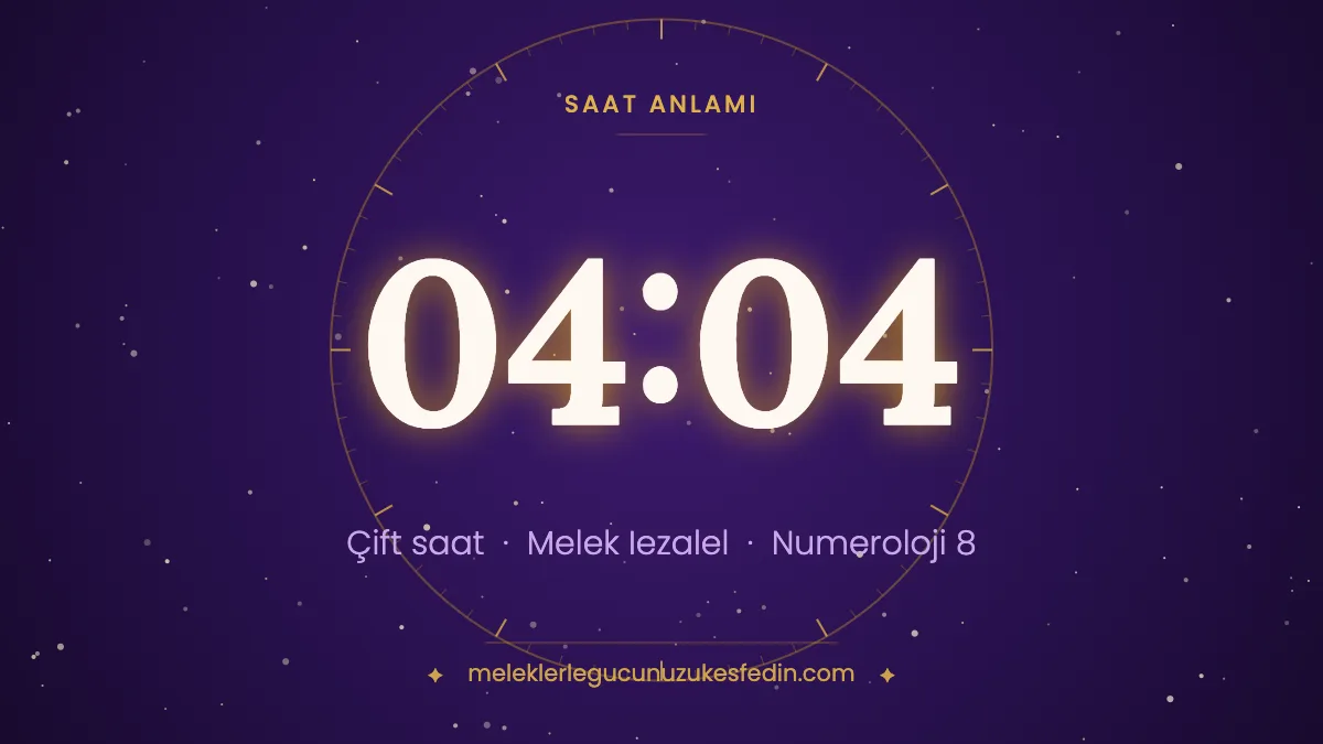 04.04 Saat Anlamı: Aşk, Melek ve Numeroloji Mesajı