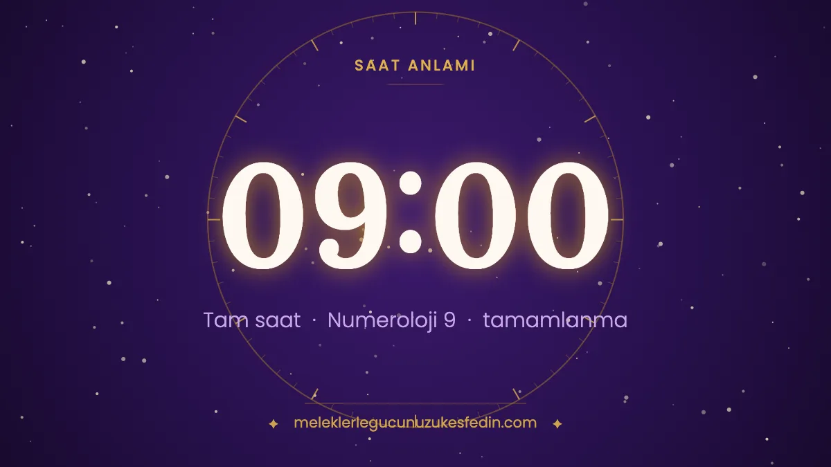 09.00 Saat Anlamı: Aşk, Dua ve Numeroloji Mesajı