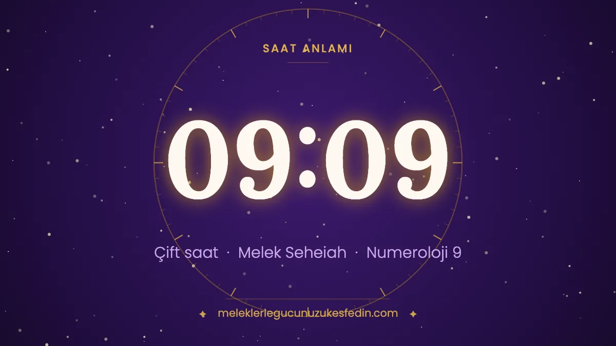 09.09 Saat Anlamı: Aşk, Melek ve Numeroloji Mesajı