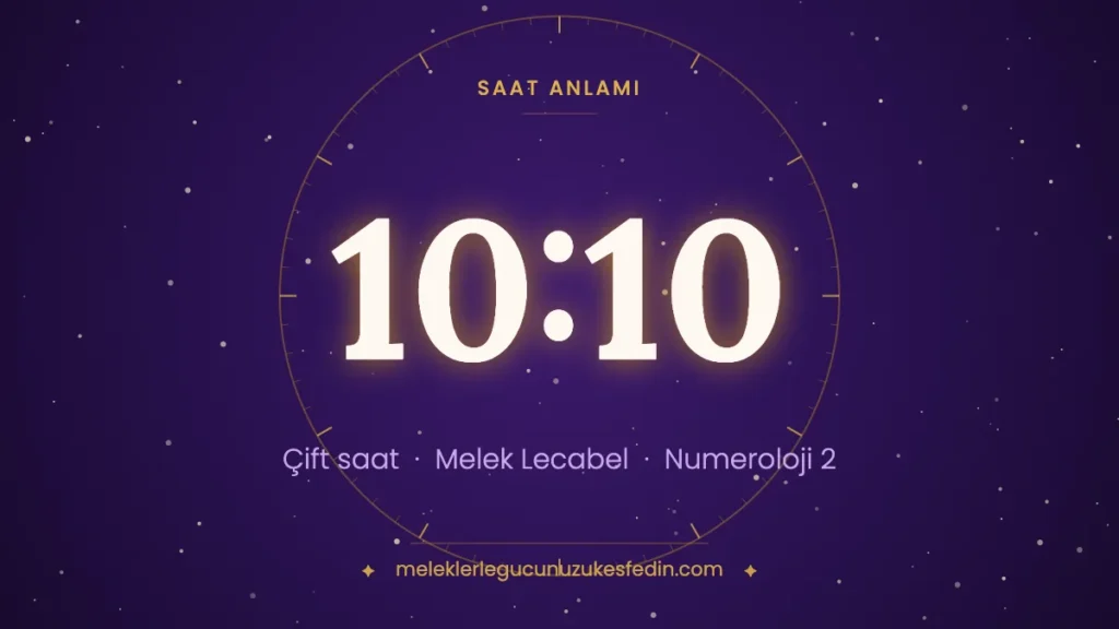 10:10 saat anlamı: çift saat, melek Lecabel, numeroloji 2