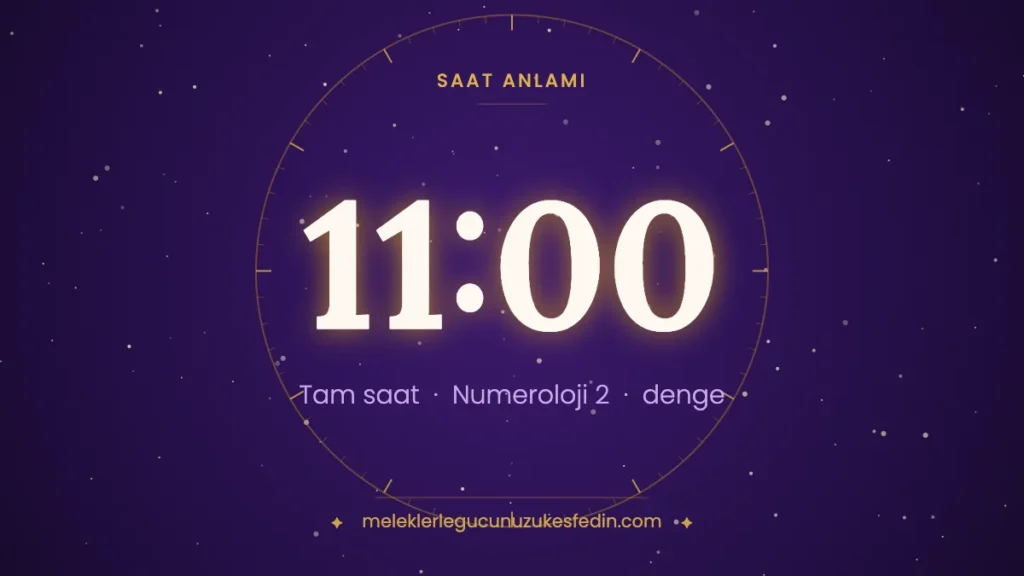 11.00 saat anlamı: denge, ortaklık ve sezgi — numeroloji 2