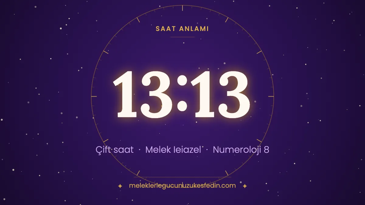 13.13 Saat Anlamı: Aşk, Melek ve Numeroloji Mesajı