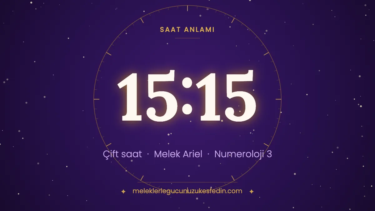 15.15 Saat Anlamı: Aşk, Melek ve Numeroloji Mesajı