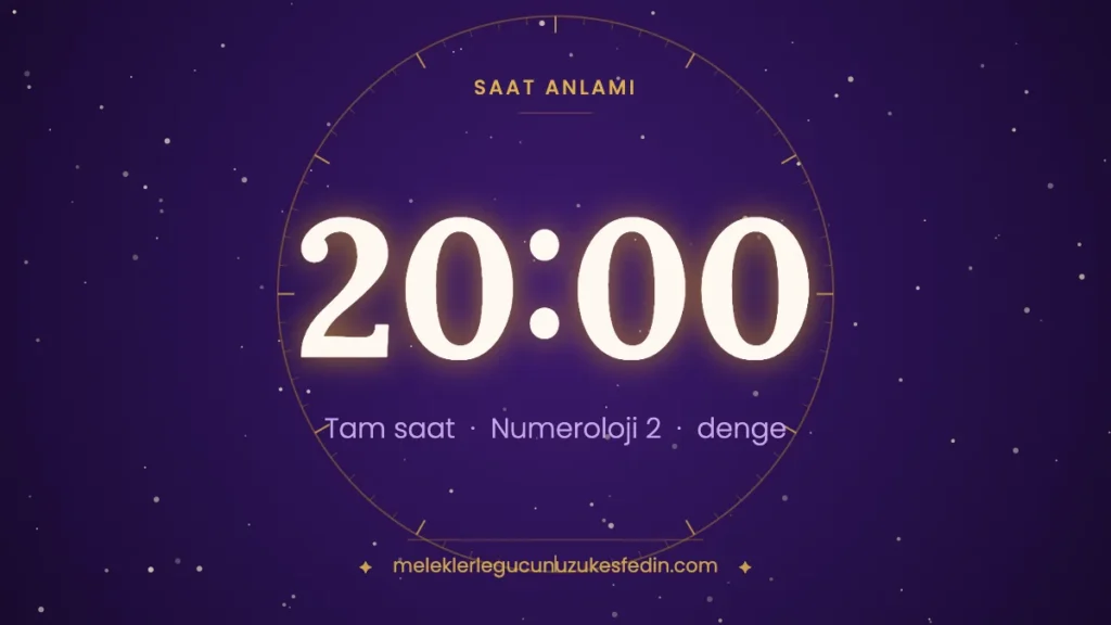 20.00 saat anlamı: denge, ortaklık ve sezgi — numeroloji 2