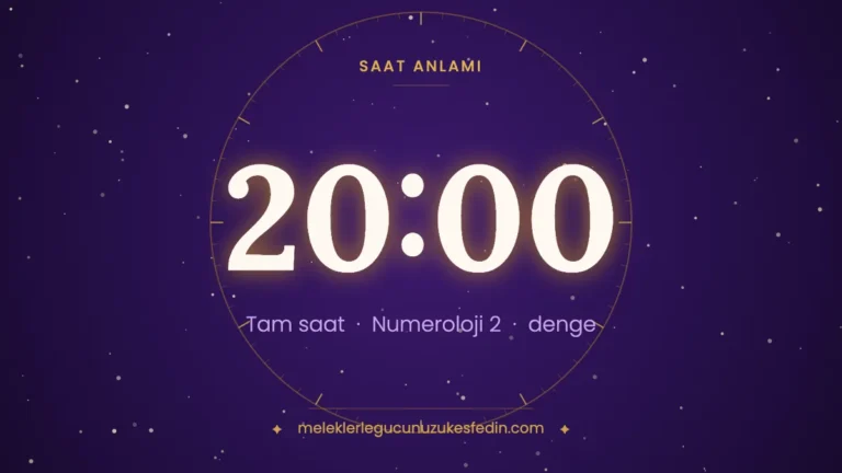 20.00 Saat Anlamı: Aşk, Dua ve Numeroloji Mesajı
