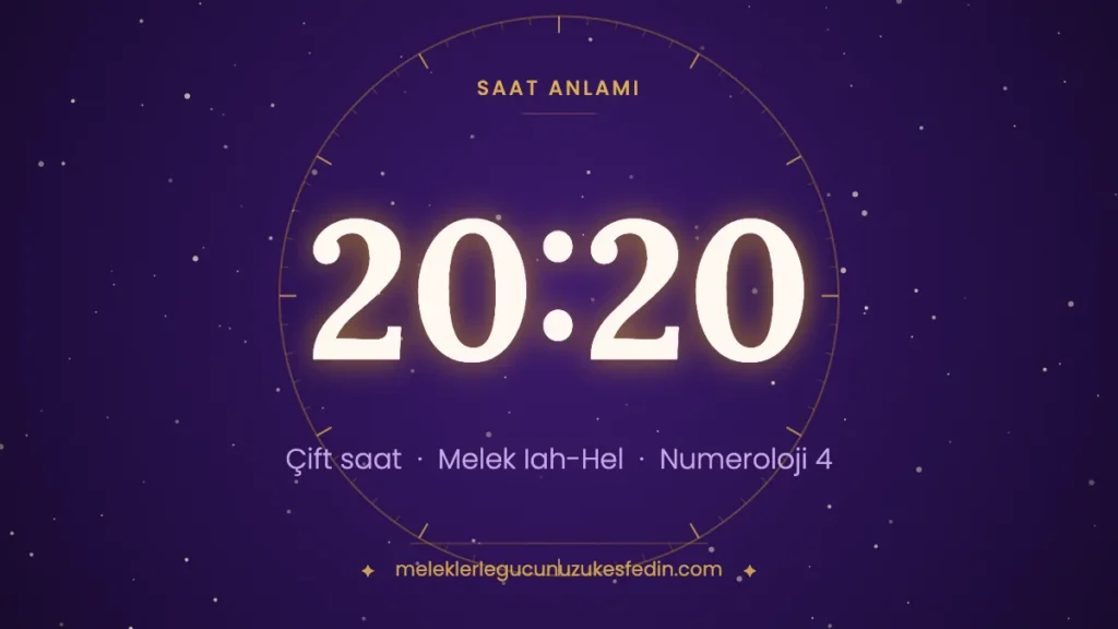 20:20 saat anlamı: çift saat, melek Iah-Hel, numeroloji 4