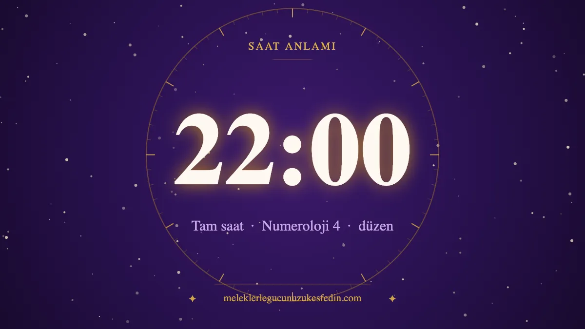 22.00 Saat Anlamı: Aşk, Dua ve Numeroloji Mesajı