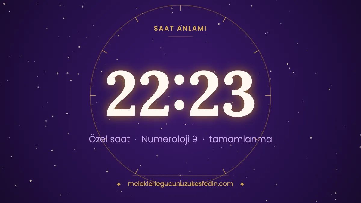 22.23 Saat Anlamı: Aşk, Dua ve Numeroloji Mesajı