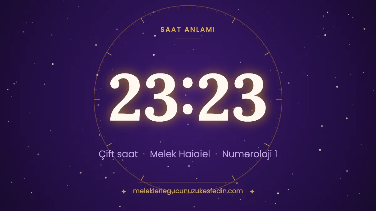 23.23 Saat Anlamı: Aşk, Melek ve Numeroloji Mesajı