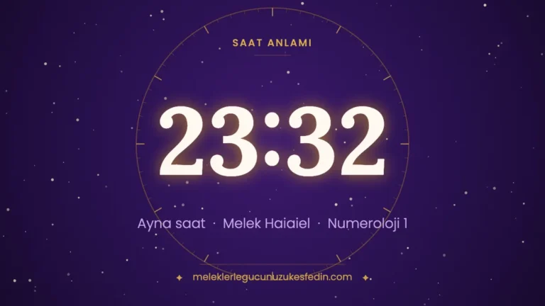 23.32 Saat Anlamı: Aşk, Melek ve Numeroloji Mesajı