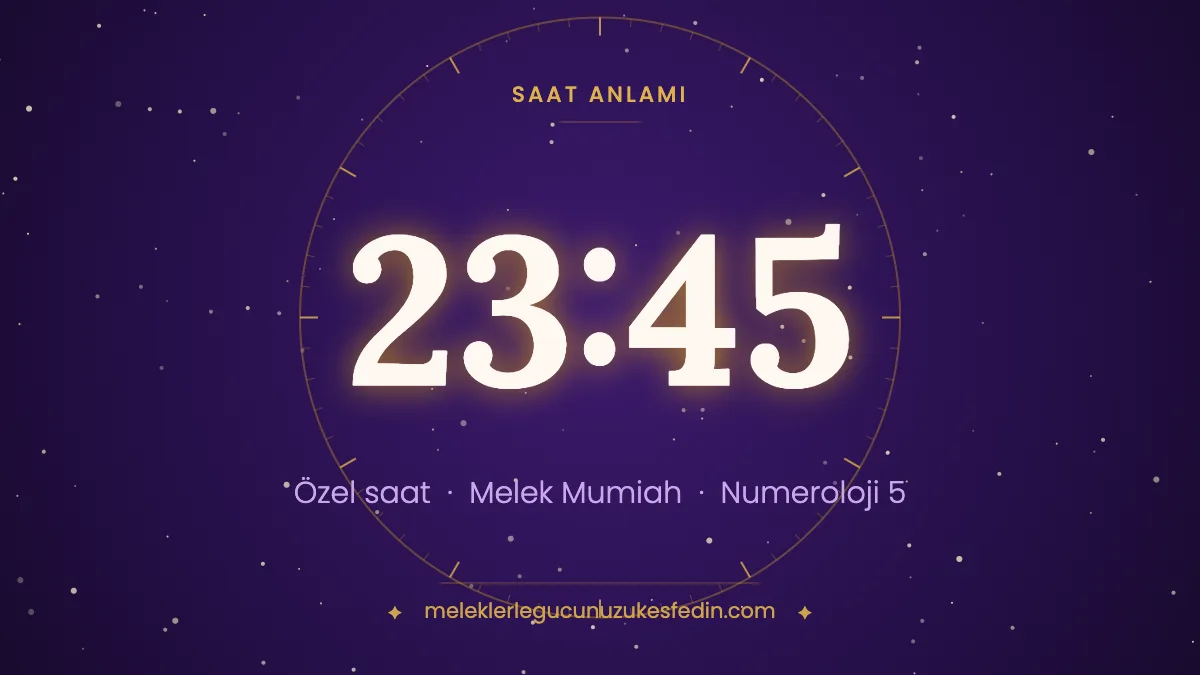 23.45 Saat Anlamı: Aşk, Melek ve Numeroloji Mesajı | 2345 Melek Sayısı