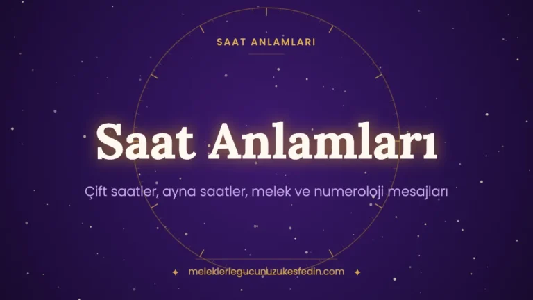 Saat Anlamları: Çift, Ayna ve Tam Saatlerin Anlamı (Aşk, Dua, Numeroloji)
