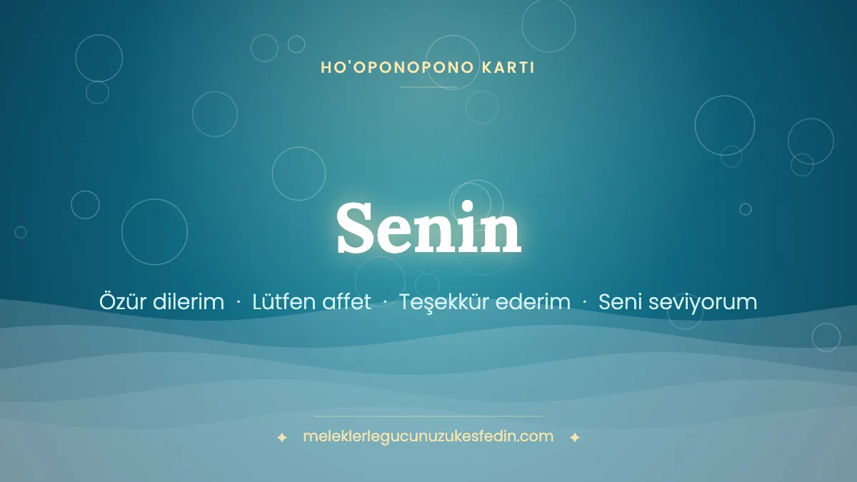 Senin Ho’oponopono Kartın & Ho’oponopono Kartı Seç