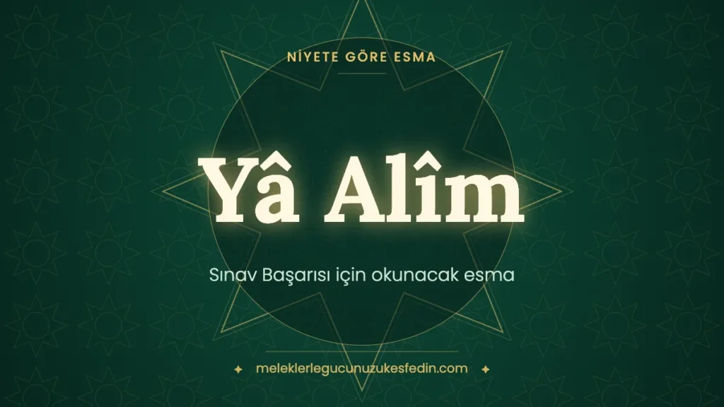 Sınav Başarısı için Okunacak Esma: Hangi Esma Kaç Kere Okunur?