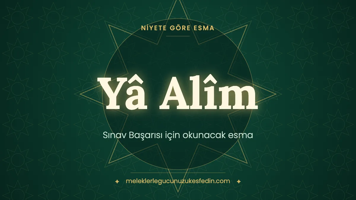 Sınav Başarısı için Okunacak Esma: Hangi Esma Kaç Kere Okunur?