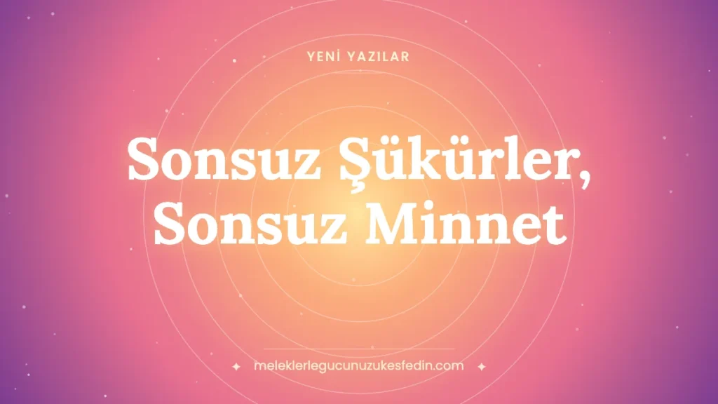 Sonsuz Şükürler, Sonsuz Minnet