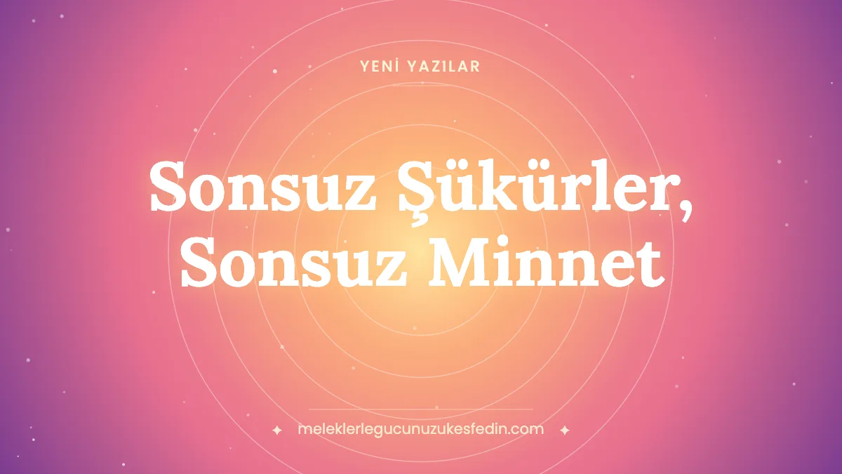 Sonsuz Şükürler, Sonsuz Minnet