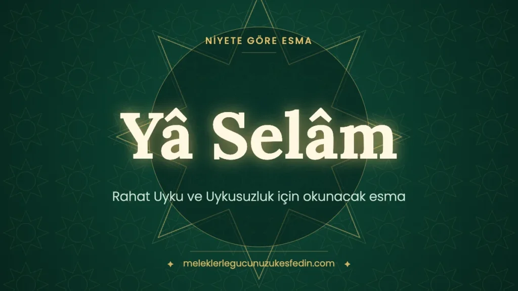 Rahat Uyku ve Uykusuzluk için Okunacak Esma: Hangi Esma Kaç Kere Okunur?